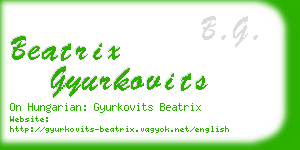 beatrix gyurkovits business card
